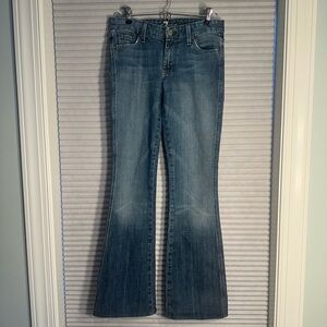 7 for All Mankind medium wash flare leg jeans